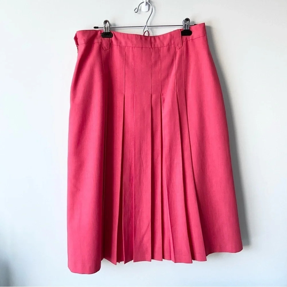 Vintage Jacques Vert Pleated Midi Skirt Made in England